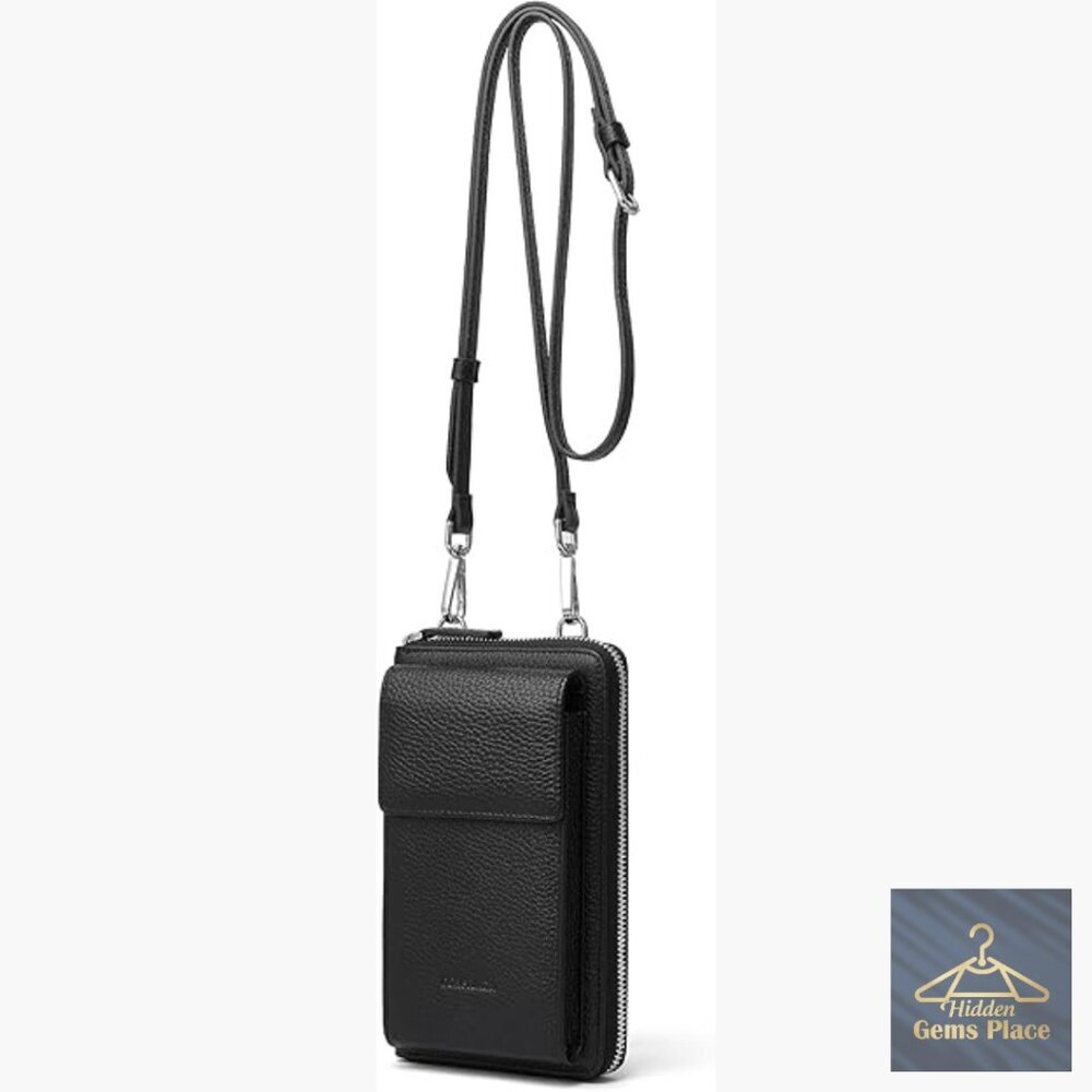 Small Leather Crossbody Bag Mini Phone Wallet Purse Adjustable Strap
